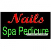 Nails Spa Pedicure Neon Sign (20" x 37" x 3")