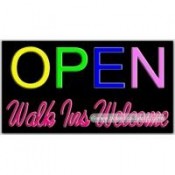 Open Walk Ins Welcome Neon Sign (20