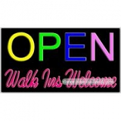 Open Walk Ins Welcome Neon Sign (20
