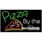 Pizza by the Slice Neon Sign (20" x 37" x 3")