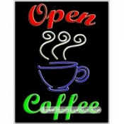 Open Coffee Neon Sign (20