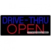 Drive-Thru Open LED Sign (11" x 27" x 1")