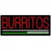 Burritos LED Sign (11" x 27" x 1")