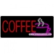 Coffee, Logo LED Sign (11" x 27" x 1")