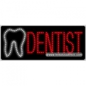 Dentist, Logo LED Sign (11" x 27" x 1")