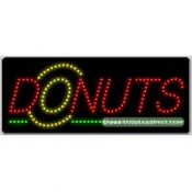 Donuts, Logo LED Sign (11" x 27" x 1")