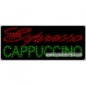 Espresso Cappuccino LED Sign (11" x 27" x 1")