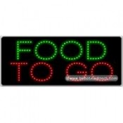 Food To Go LED Sign (11" x 27" x 1")