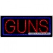 Guns LED Sign (11" x 27" x 1")