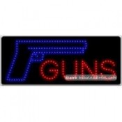 Guns, Logo LED Sign (11" x 27" x 1")