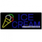 Ice Cream, Logo LED Sign (11" x 27" x 1")