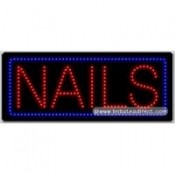 Nails LED Sign (11" x 27" x 1")