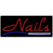 Nails LED Sign (11" x 27" x 1")