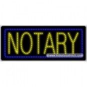 Notary LED Sign (11" x 27" x 1")