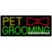 Pet Grooming, Logo LED Sign (11" x 27" x 1")