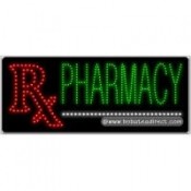 Pharmacy, Logo LED Sign (11" x 27" x 1")