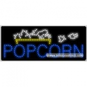 Popcorn, Logo LED Sign (11" x 27" x 1")