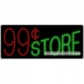 99 Cent (Dollar) Store LED Sign (11" x 27" x 1")