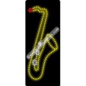 Saxophone Logo (vertical) LED Sign (11