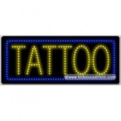 Tattoo LED Sign (11" x 27" x 1")