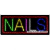 Nails LED Sign (11" x 27" x 1")