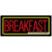Breakfast LED Sign (11" x 27" x 1")