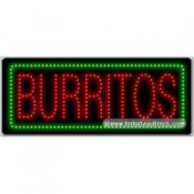 Burritos LED Sign (11" x 27" x 1")