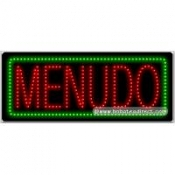 Menudo LED Sign (11" x 27" x 1")