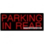 Parking In Rear LED Sign (11" x 27" x 1")