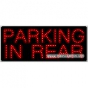 Parking In Rear LED Sign (11" x 27" x 1")