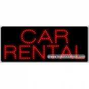 Car Rental LED Sign (11" x 27" x 1")