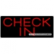 Check In LED Sign (11" x 27" x 1")