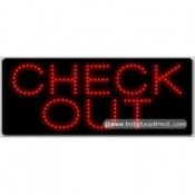 Check Out LED Sign (11" x 27" x 1")