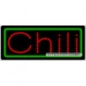 Chili LED Sign (11" x 27" x 1")