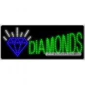 Diamonds, Logo LED Sign (11" x 27" x 1")