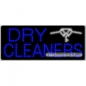 Dry Cleaners, Logo LED Sign (11" x 27" x 1")