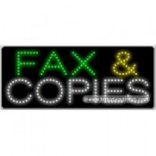 Fax & Copies LED Sign (11" x 27" x 1")