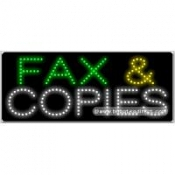 Fax & Copies LED Sign (11" x 27" x 1")