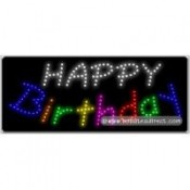 Happy Birthday LED Sign (11" x 27" x 1")