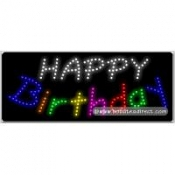 Happy Birthday LED Sign (11" x 27" x 1")