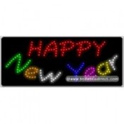Happy New Year LED Sign (11" x 27" x 1")