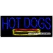 Hot Dogs, Logo LED Sign (11" x 27" x 1")