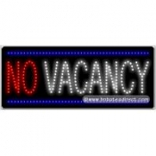 No Vacancy LED Sign (11" x 27" x 1")