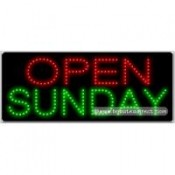 Open Sunday LED Sign (11" x 27" x 1")