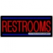 Restrooms LED Sign (11" x 27" x 1")