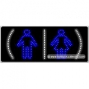 Restrooms Logo LED Sign (11