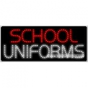 School Uniforms LED Sign (11" x 27" x 1")