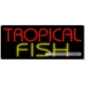 Tropical Fish LED Sign (11" x 27" x 1")