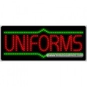 Uniforms LED Sign (11" x 27" x 1")