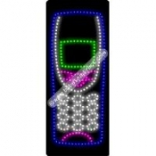 Cellular Logo (vertical) LED Sign (27" x 11" x 1")